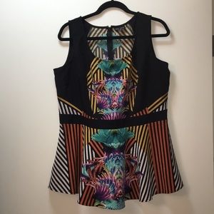 City Chic sleeveless peplum top